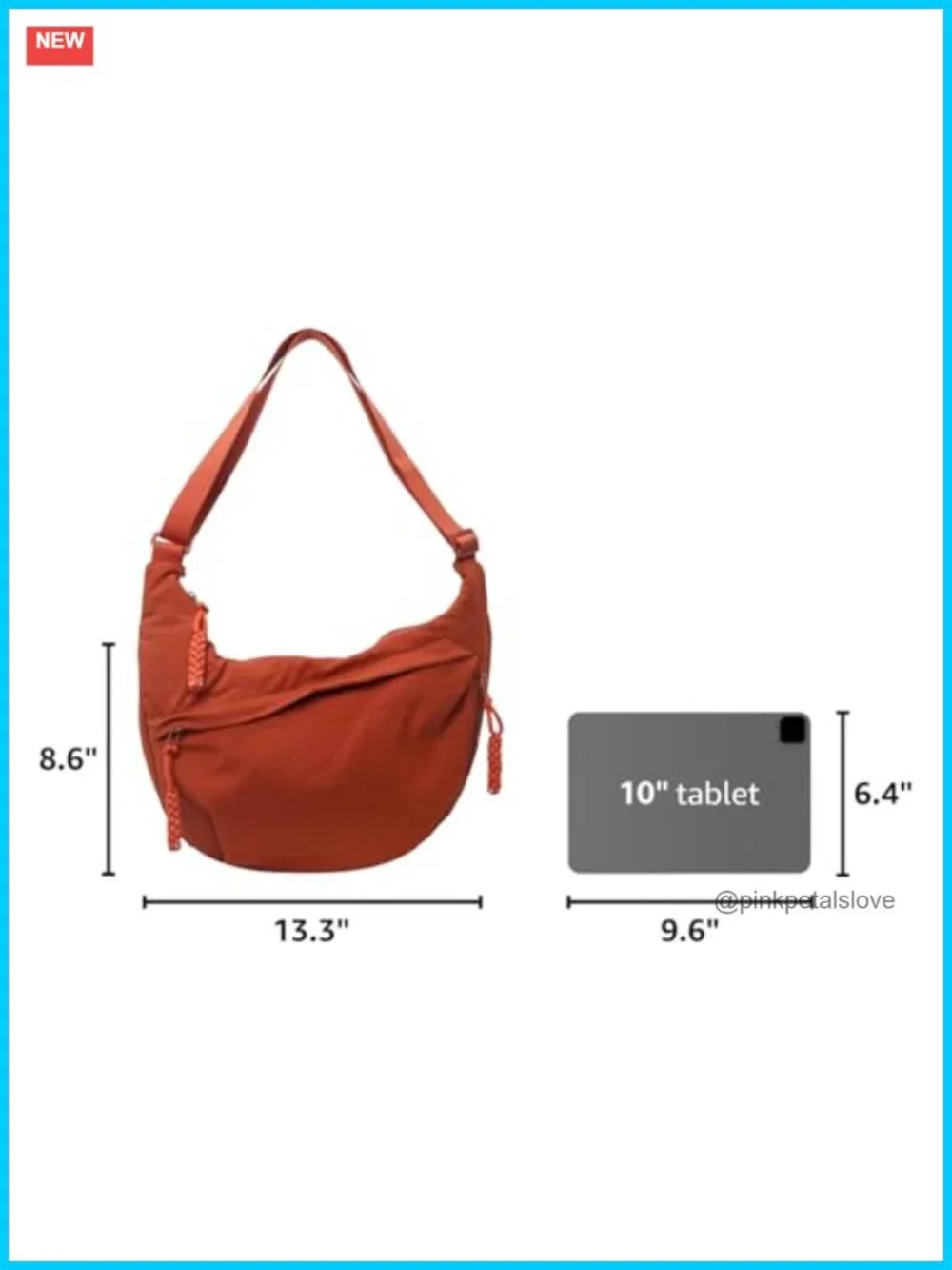 Retro Nylon Canvas Crescent Hobo Bag with Adjustable Strap